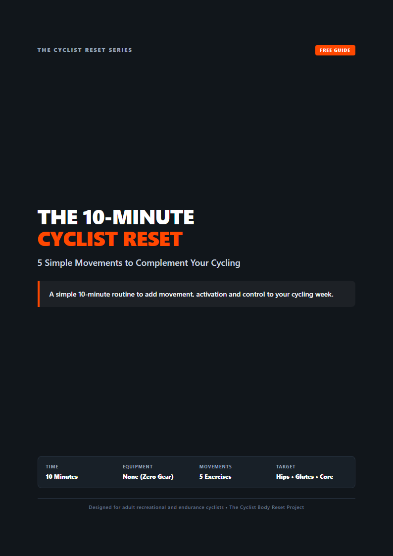 The 10-Minute Cyclist Reset PDF Cover